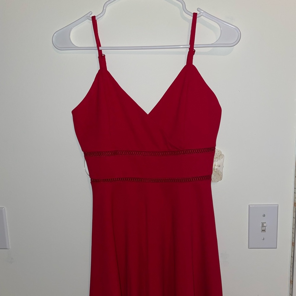 Red cocktail dress